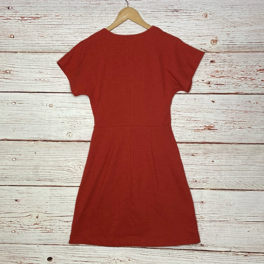 Madewell Cross-Front Flutter-Sleeve Mini Dress In… - image 8